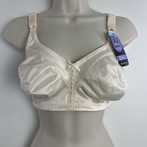 NEW Bali Double Support Cotton Wireless Bra  40C  Comfort U Back Beige 3820